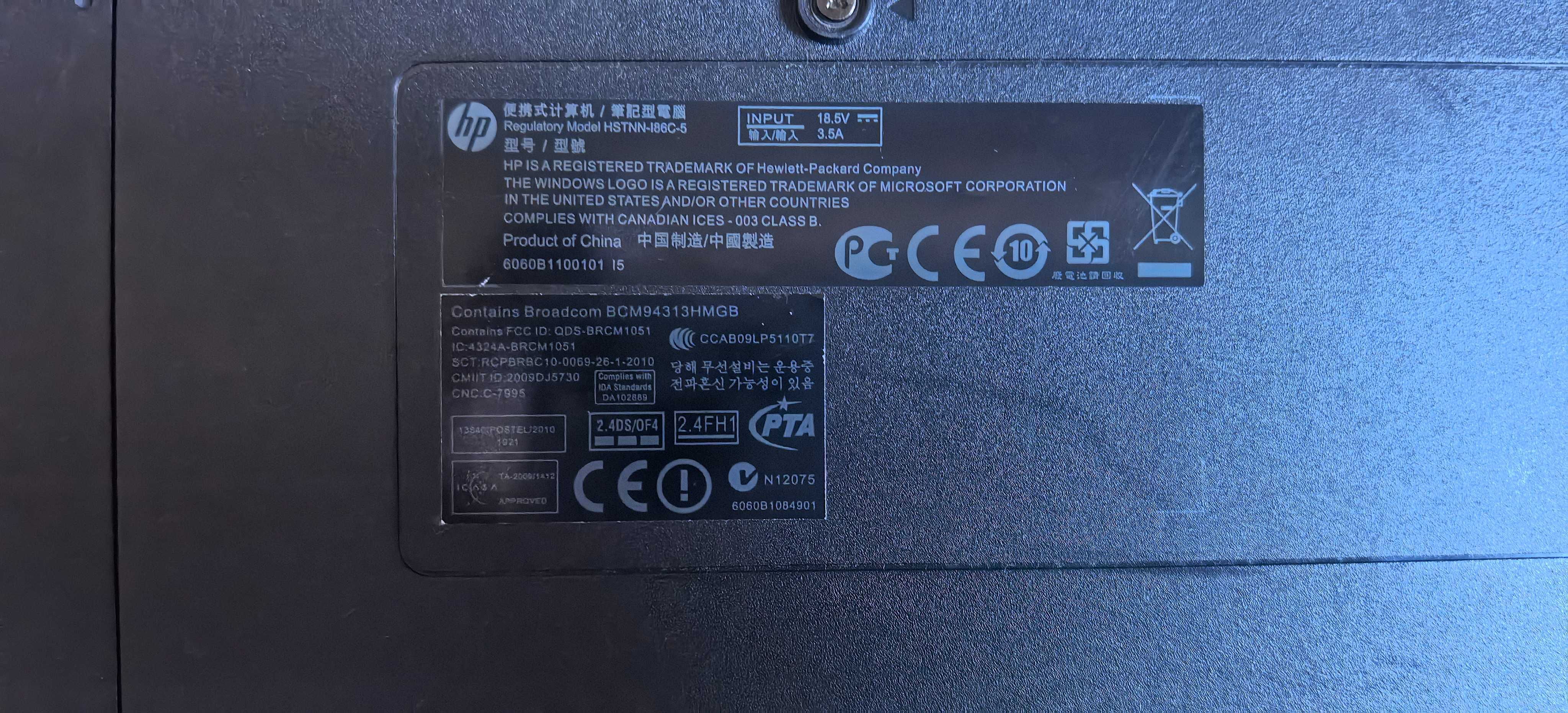 Laptop Hp Amd Athlon II P320 4gb ddr3 display 15,6inch
