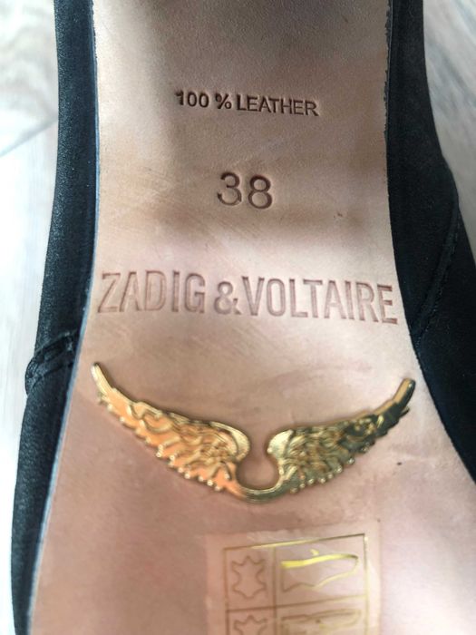 Botine negre piele intoarsa Zadig & Voltaire marime 38