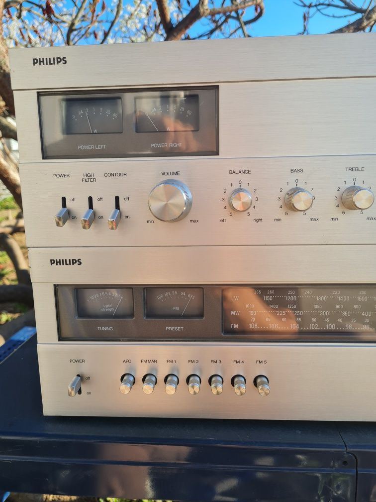 Amplificator Philips 594 și tuner Philips 694