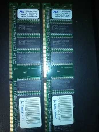 DDR 400 две плашки по 256 Мб за 1000 тенге обе