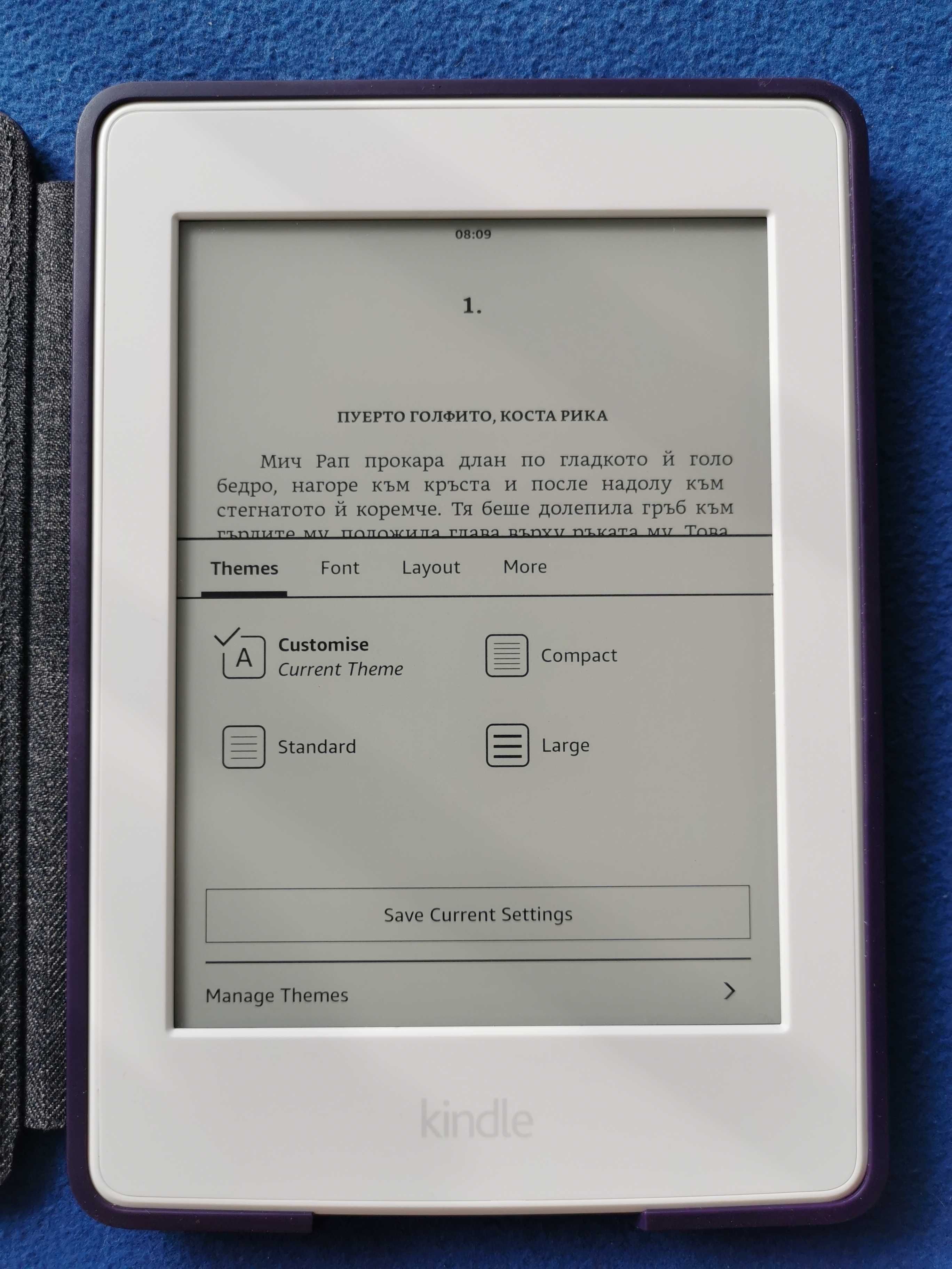 четец Kindle Paperwhite 3, 7 Gen. с подсветка,  бял/черен