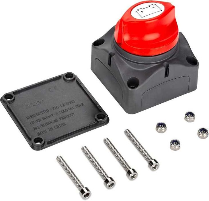 Въртящ се ключ маса / прекъсвач на акумулатор – 12–48V, 275A, IP66