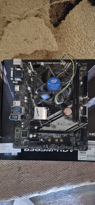Продавам intel core i5 9400f + Asrock b365m-hdv