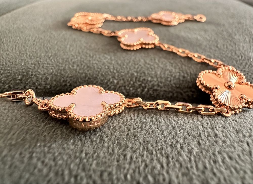 Van Cleef & Arpels Vintage Alhambra bracelet,5 motifs гривна rose gold