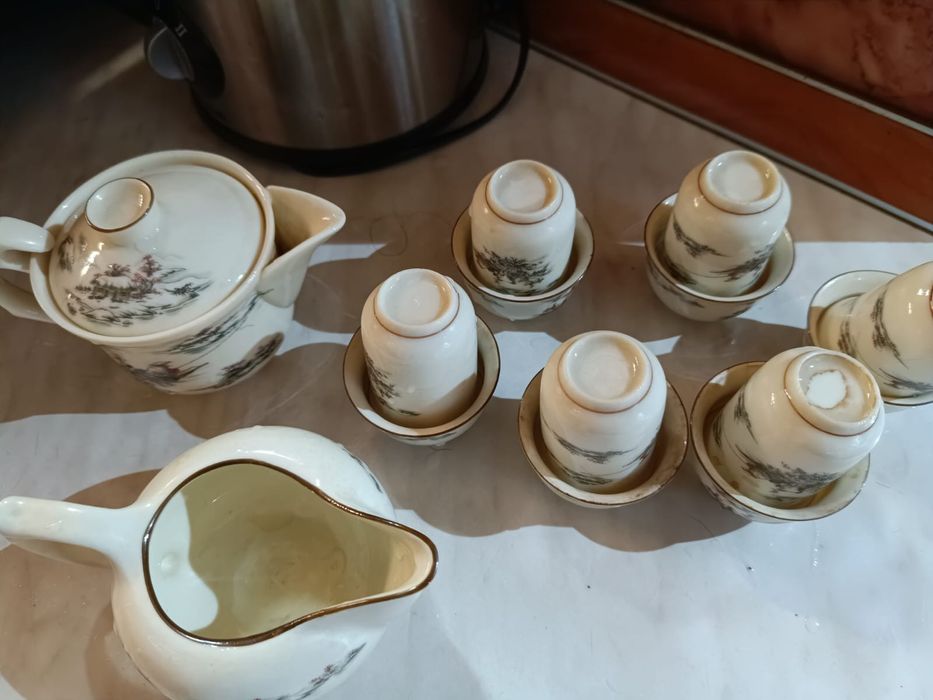 De colectie ~ Set ceai 15 piese portelan fin Beijng 2005