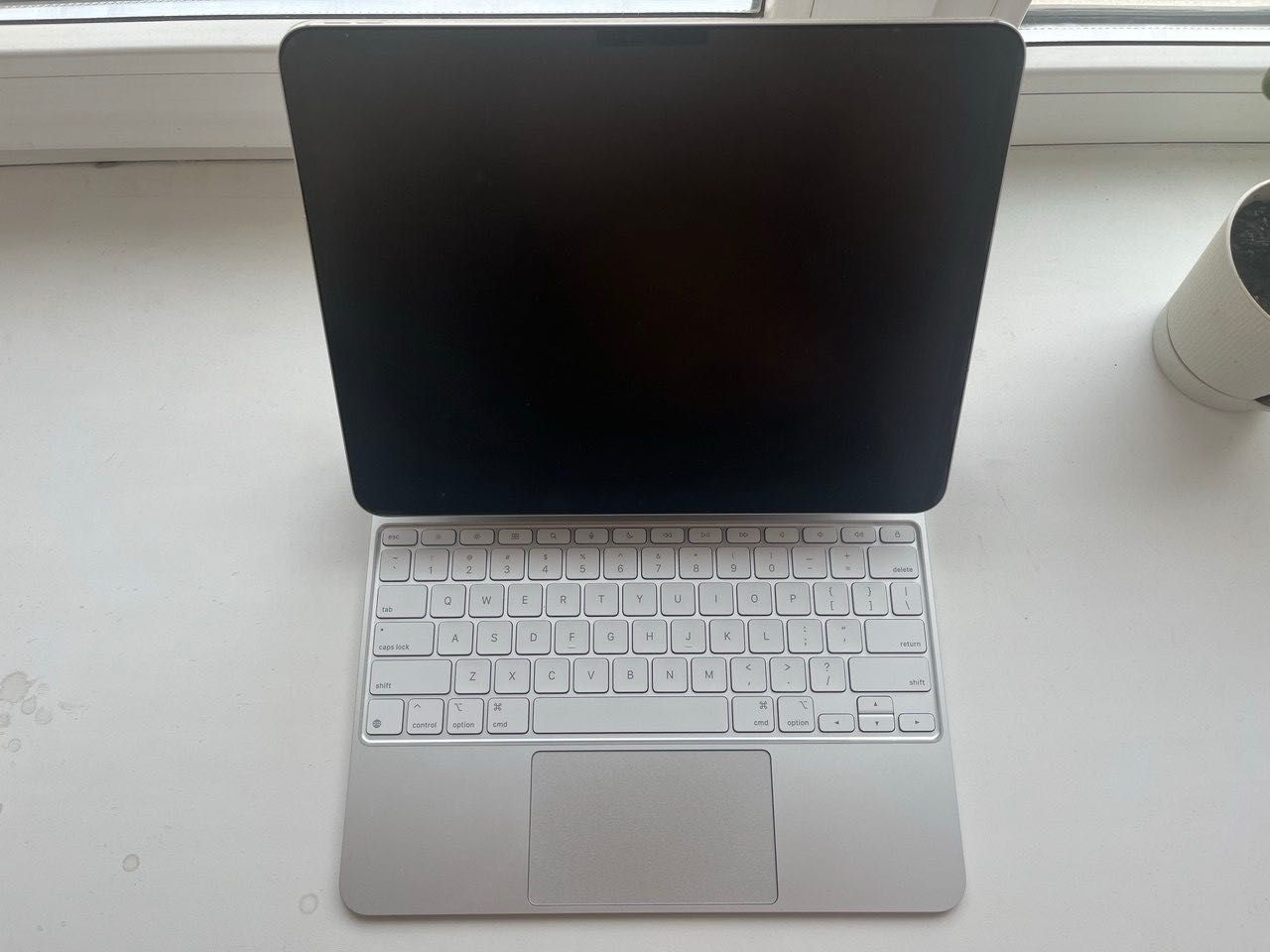 iPad Pro 13 m4 silver (256gb wifi+cellular) + magic keyboard (белый)