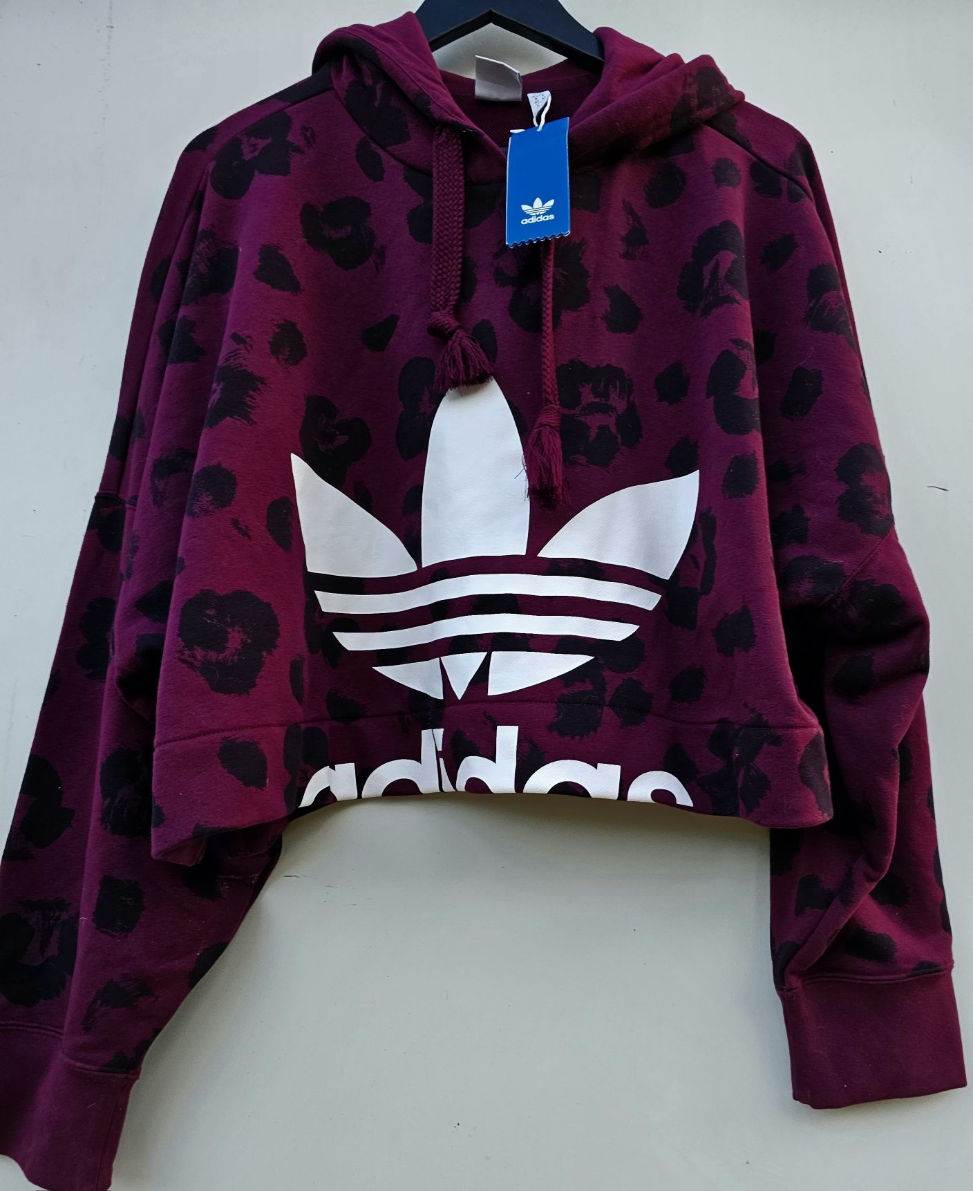 Adidas Bellista Floral Crop оригинално дамско Hoodie