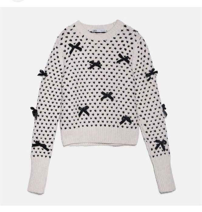 Zara пуловер с панделки