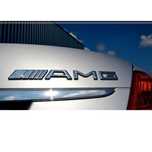 AMG емблема за багажник на Mercedes Benz - Бял Хром АМГ чисто нови