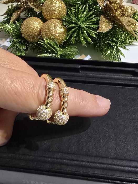 Cercei placati cu aur 14 karate