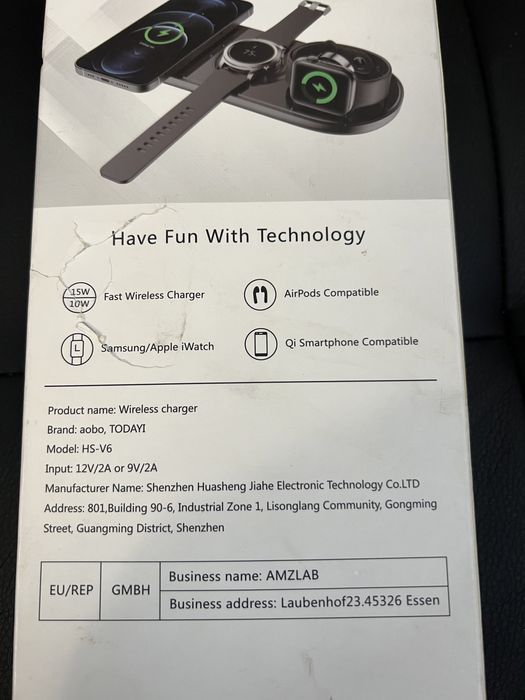 Стойка за бързо зареждане 5in1 Fast Wireless Charger Нова !