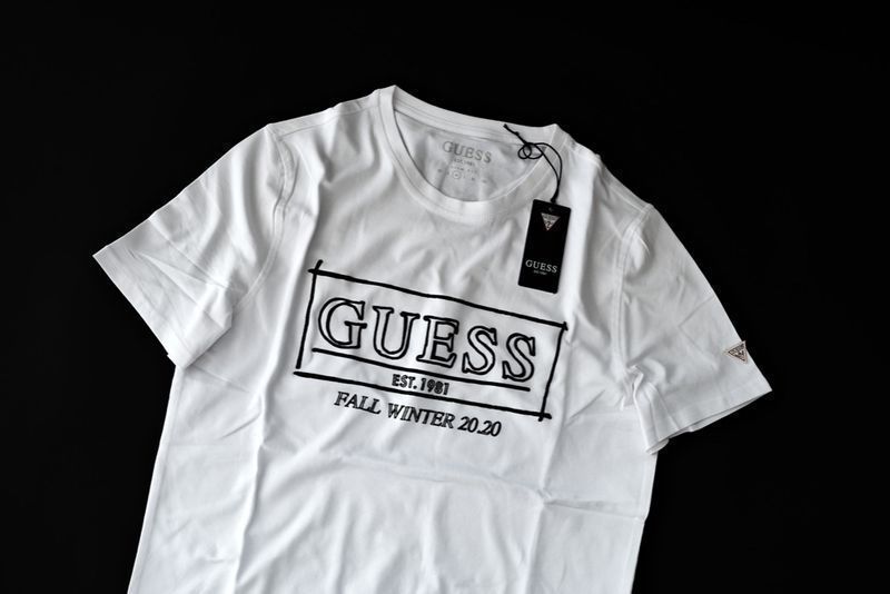 ПРОМО GUESS- L и XL -Оригинална мъжка бяла тениска
