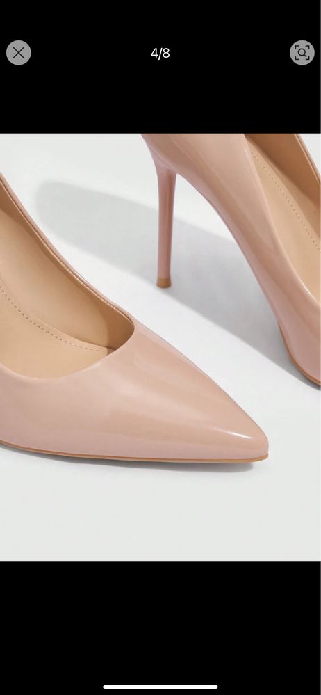 Pantofi stiletto,bej nude,toc subțire marimea 37