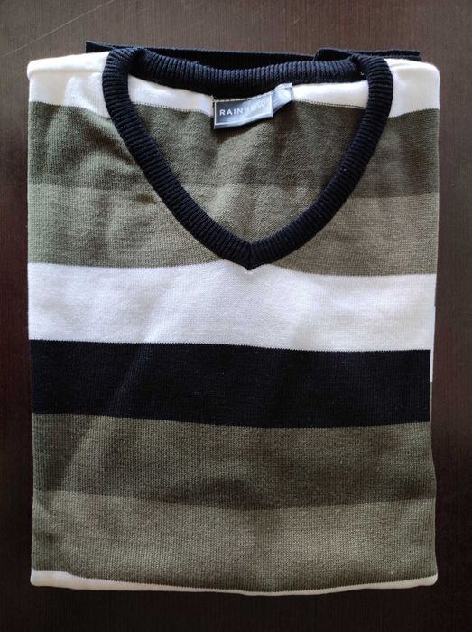 6 pulovere H&M/BP cu dungi din bumbac, grosime medie, mar. M [48], noi