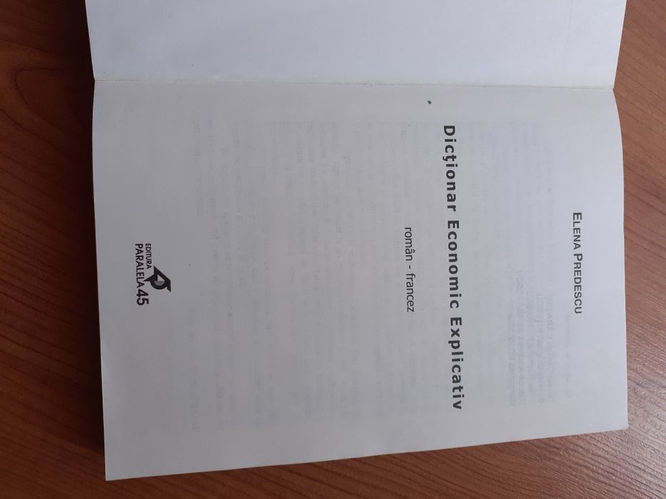 Dicționar economic explicativ  român- francez