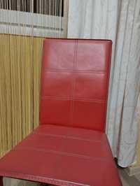 Столове еко кожа червени  7 бр. 70 лв