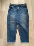 Fusta midi de blugi Zara, cu slit fata/spate, marime 36