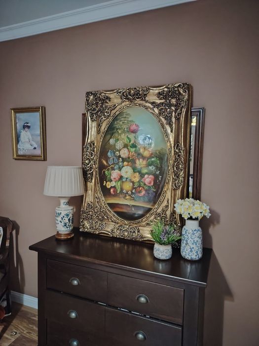 Tablou pictura pe lemn bombat