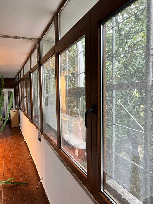 Termopan stejar auriu 11 metri liniari - 3 deschideri duble - balcon