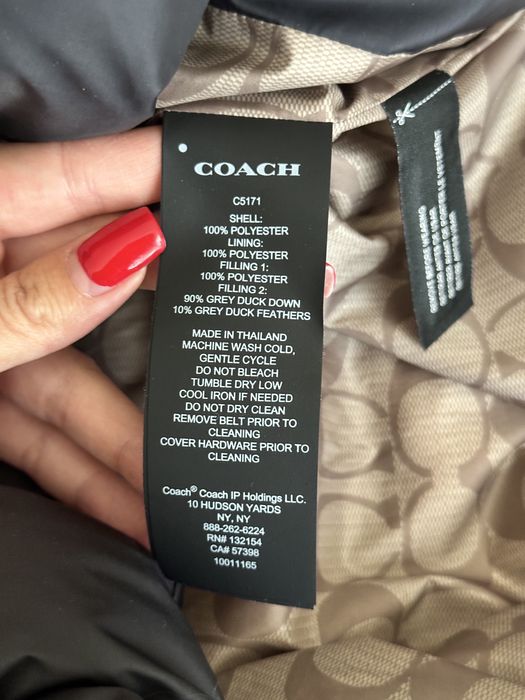 ОРИГИНАЛНО! Coach дамско яке 100% гъши пух размер XS / S