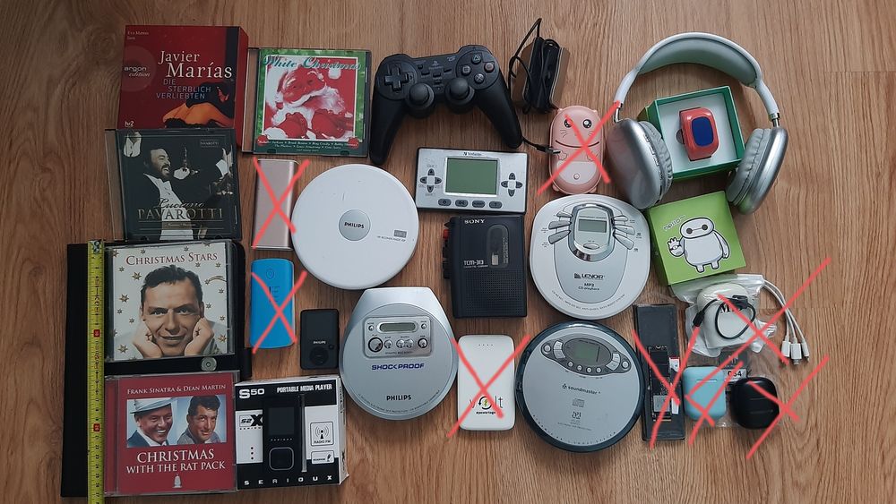 Cd player portabil mp3 baterie externa joc maneta casetofon căști mici