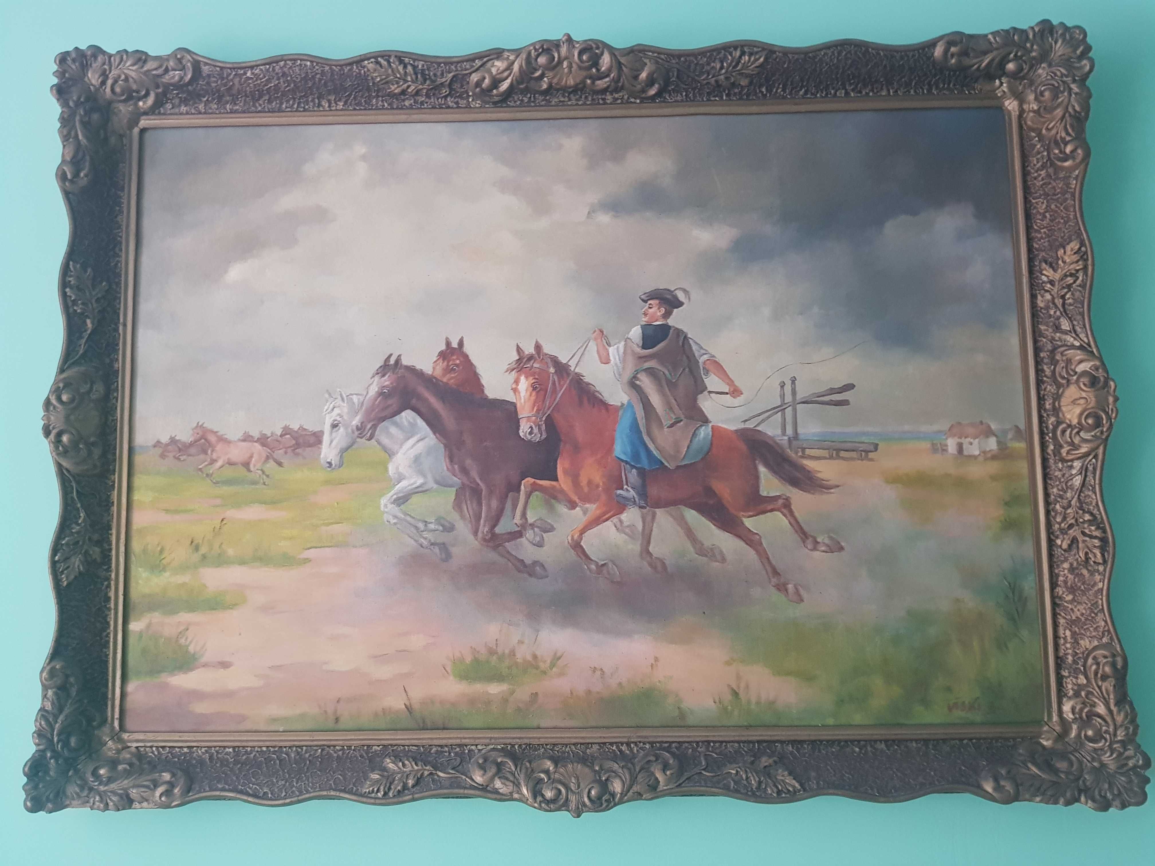 Vând o picturā superbā veche,  realizatā de VISKI JÀNOS.