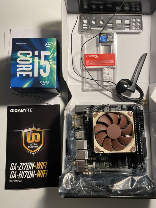 kit intel i5-6600 + gigabyte itx h170nwifi + 16GB DDR4 + Noctua NH-L9i