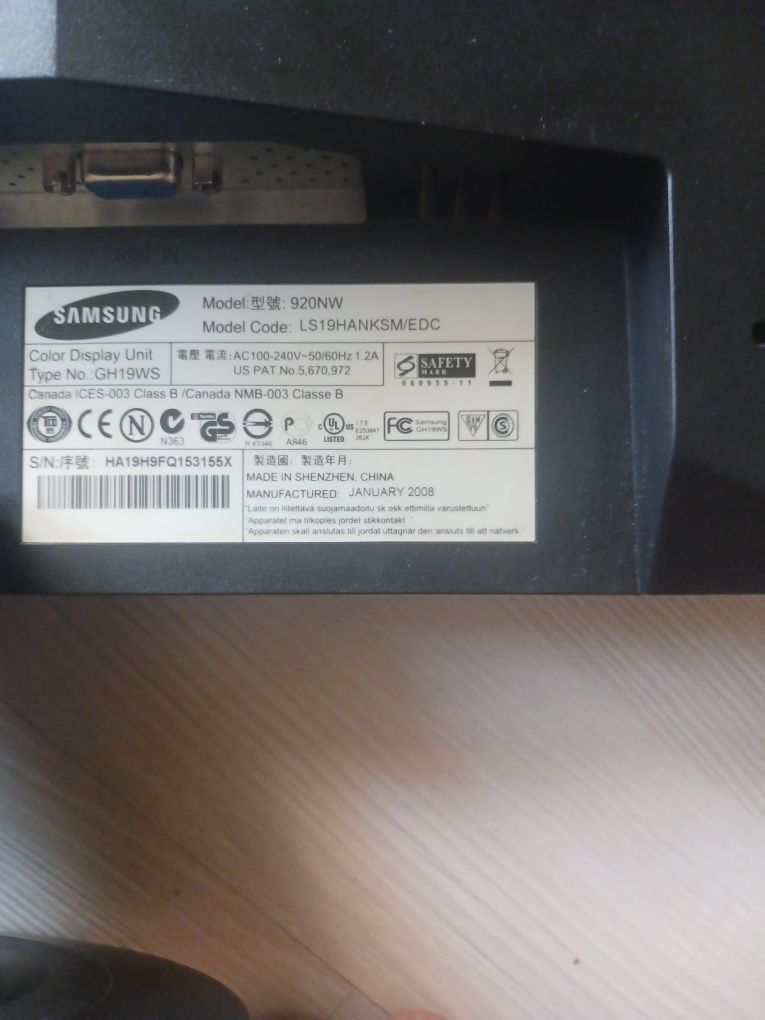 Monitor Samsung 920N