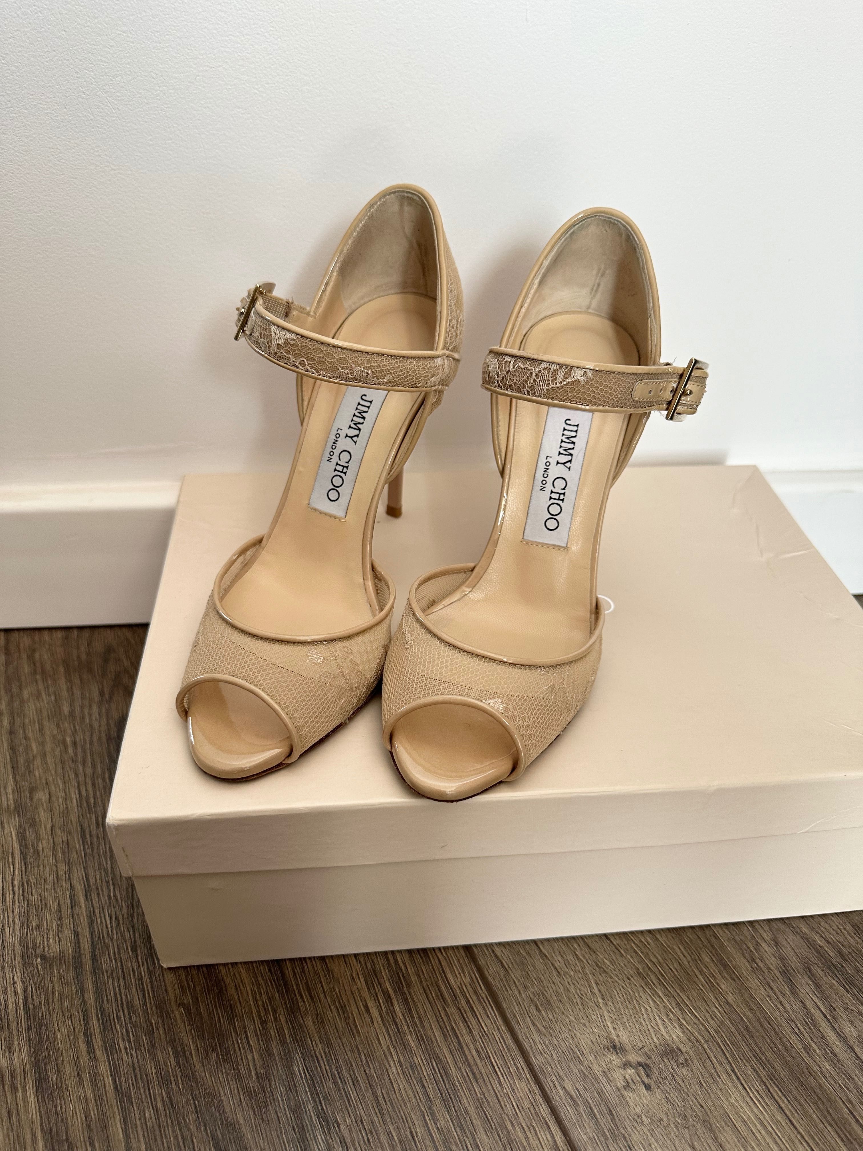 Jimmy Choo - Pantofi piele dantela / 35 / Pret initial 900€ = 4500 lei