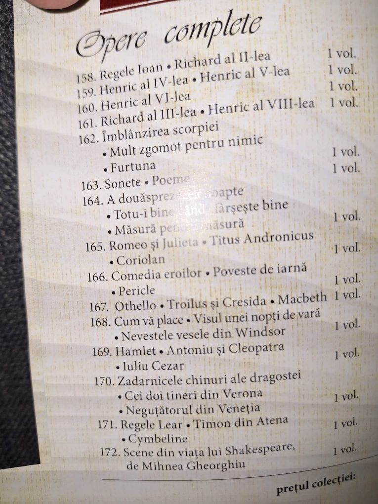 Editii de lux- William Shakespeare(11 vol)-Rare-  Sigilate in tipla