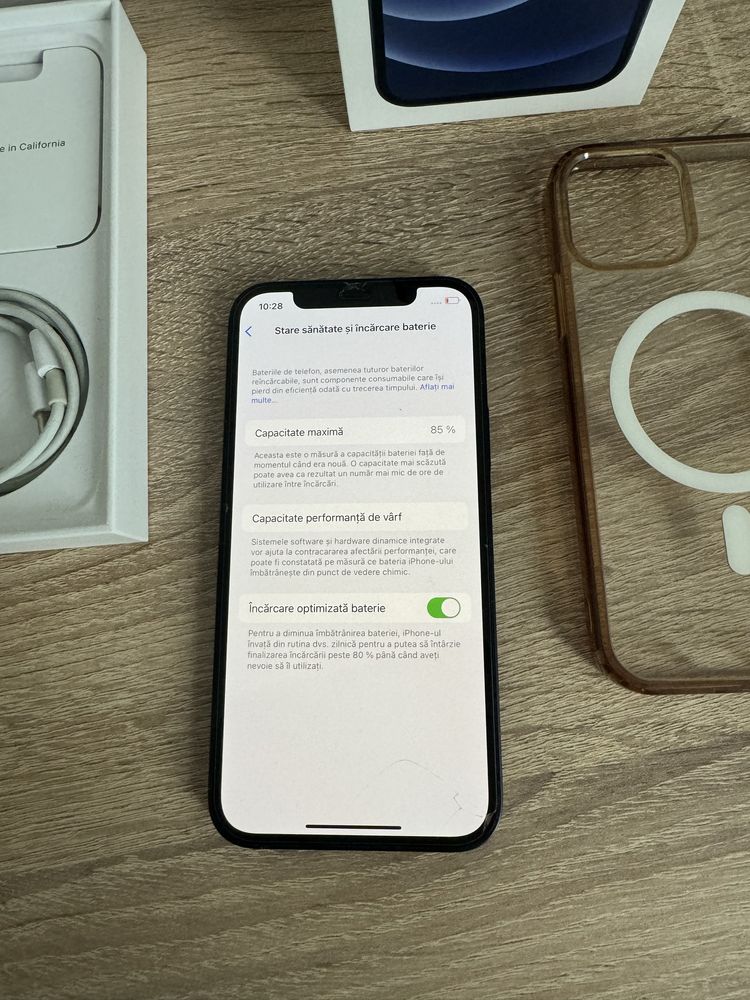 iPhone 12 Black, Baterie 85%, Stare 10/10