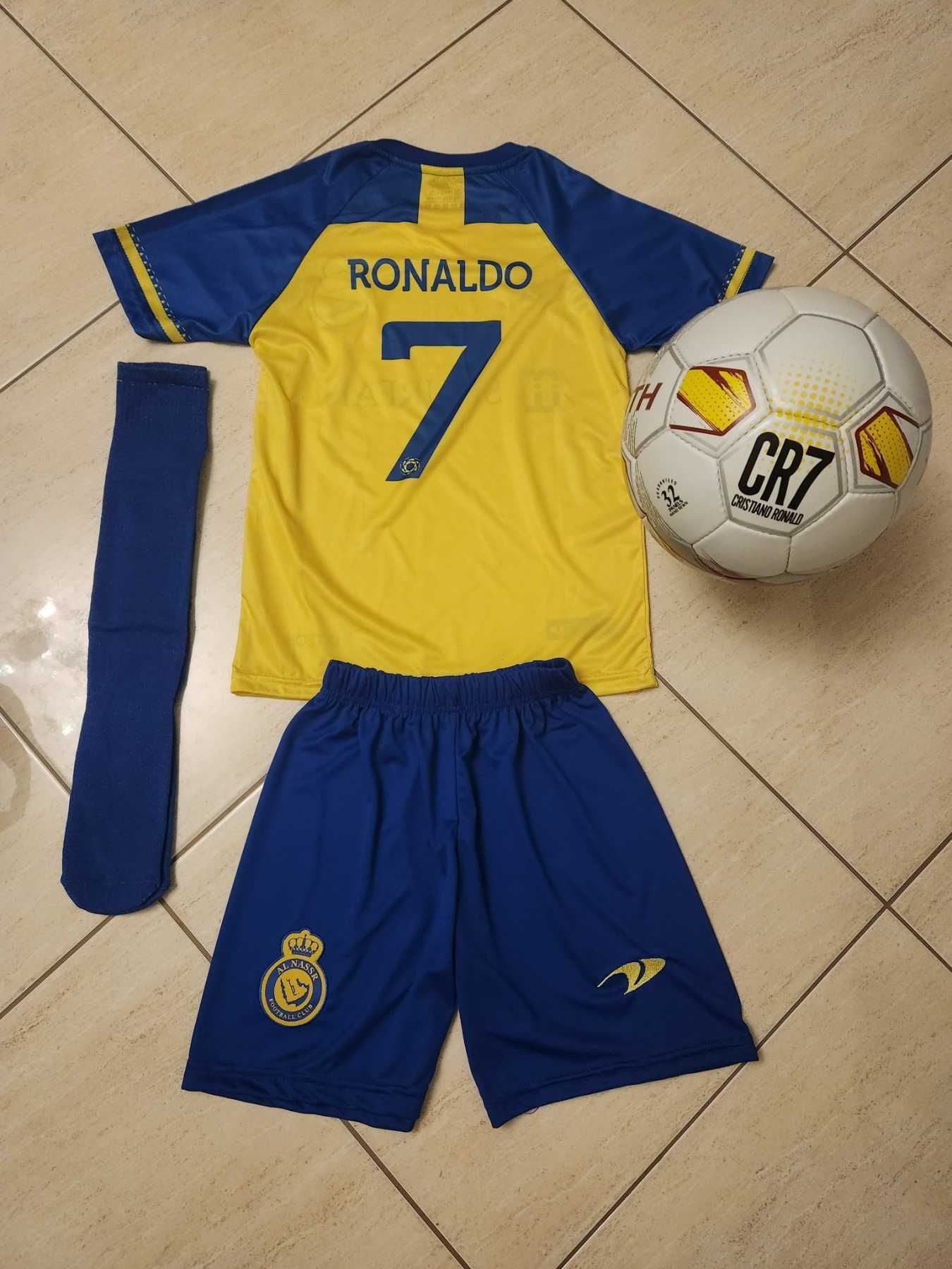 CR7 RONALDO AL Nassr + Калци + Шапка 2023г Нов Детско Жълт Роналдо New