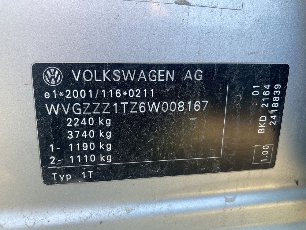 Volkswagen Touran 2.0 DSG на части.