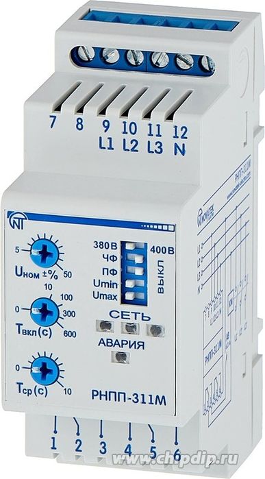 РНПП-311М, Трехфазное реле напряжения и контроля фаз