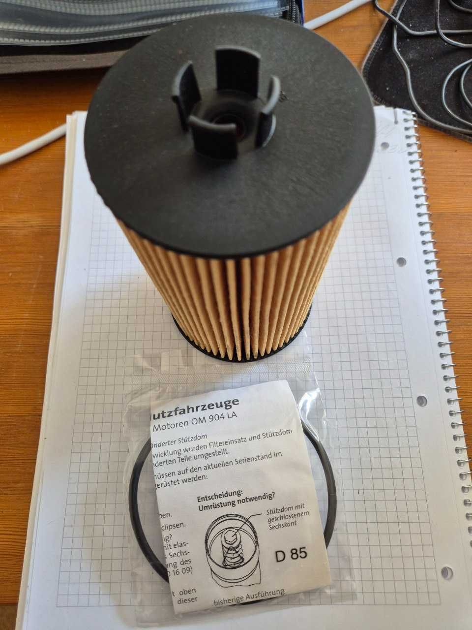 filtru ulei si motorina p Mercedes Benz 811D si 906 D Atego si Vario