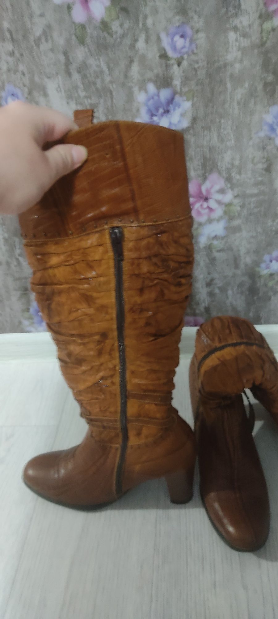 Зимние сапоги из натуральной кожи