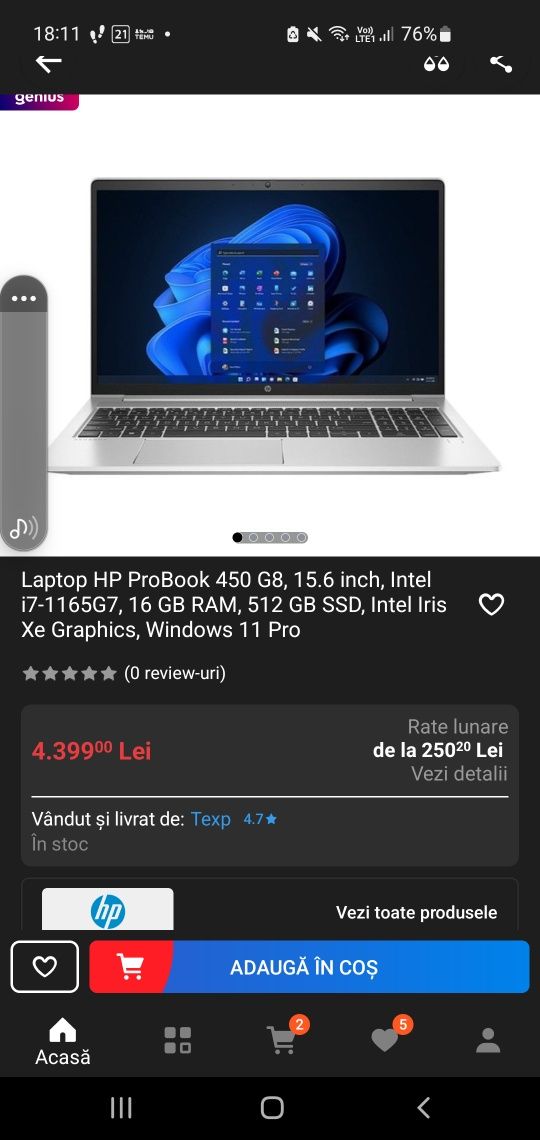 Schimb Laptop HP Probook G8