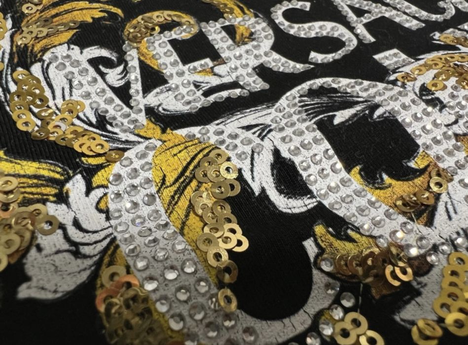 Crop top Versace negru marimea S