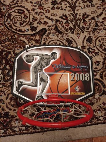 Детское баскетбольное кольцо настенное с изображением