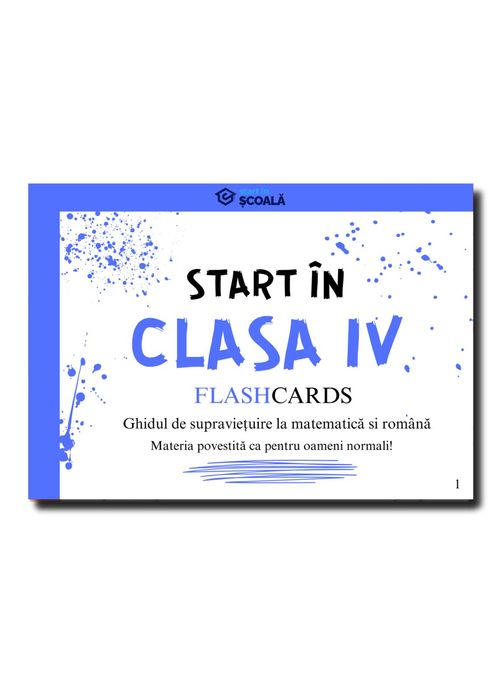 Culegere Clasa IV Romana Matematica – Flashcard Start in Scoala