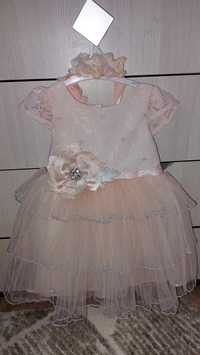 Продам персиковое платье
