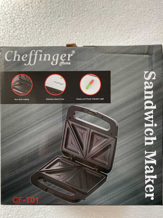 Sandwich Maker Cheffinger CF-T01 cu placa cu invelis antiaderent