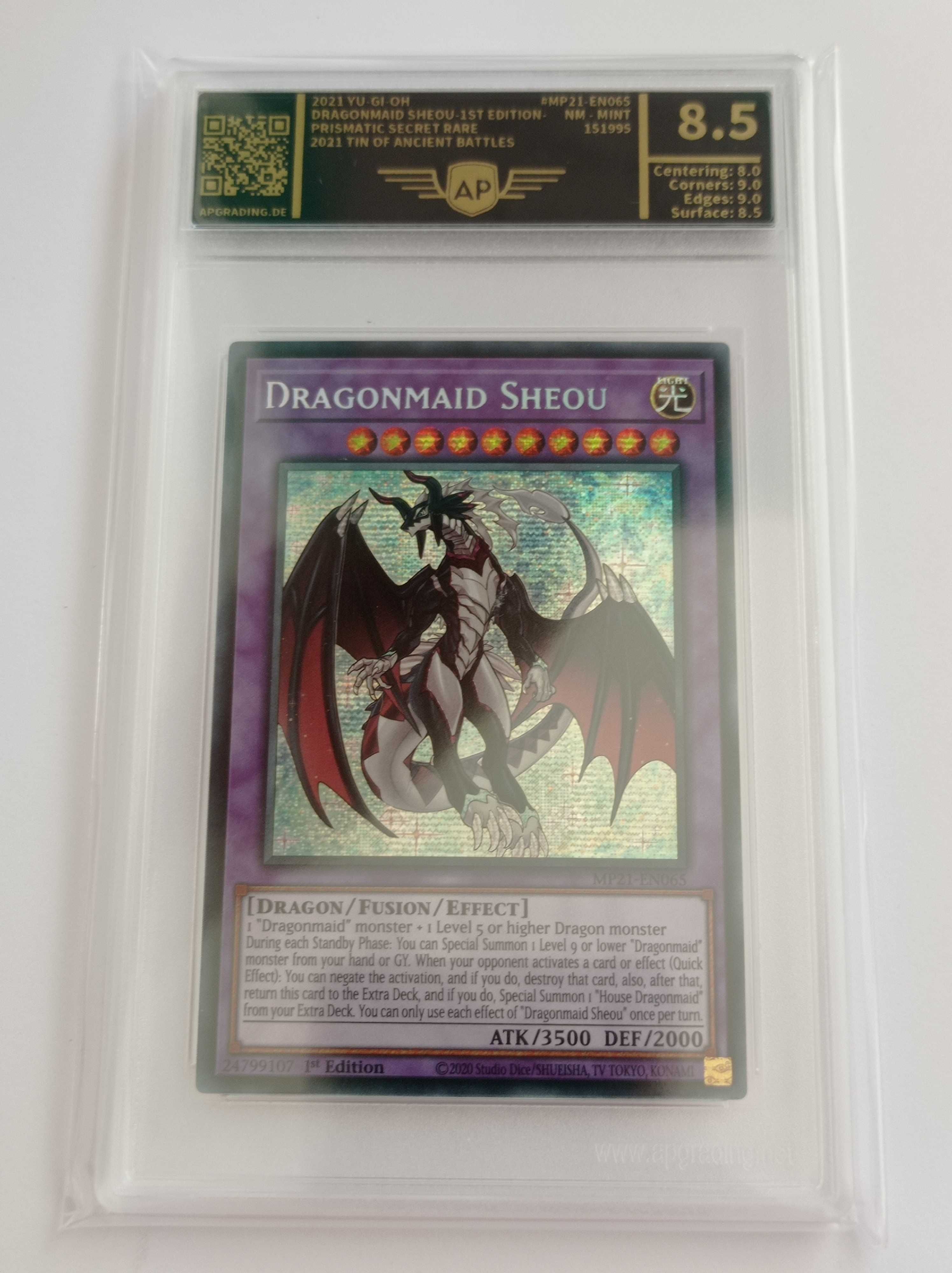 2021 YU-GI-OH! Dragonmaid Sheou -  Secret Rare - gradat 8.5 NM-MINT