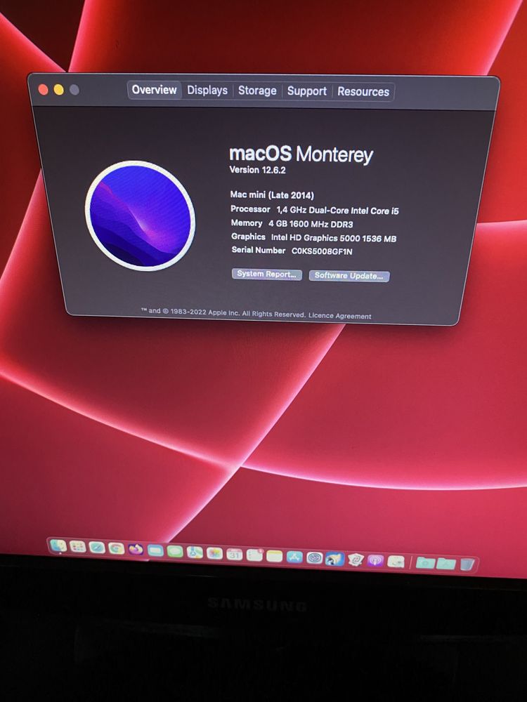 Apple macmini late2014+monitor Samsung/Schimb