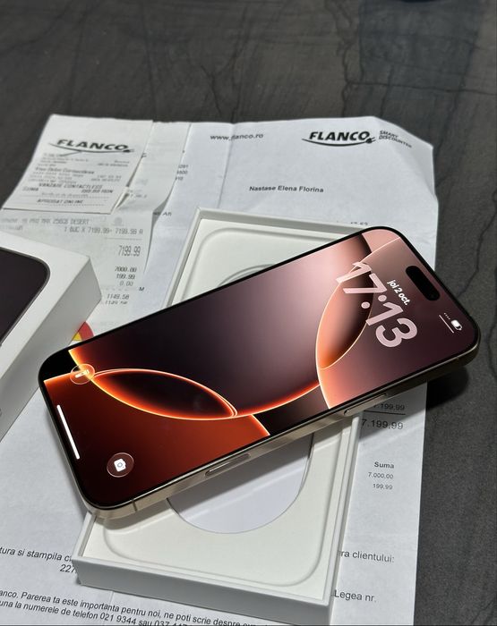 iPhone 16 Pro Max Desert Titanium 256GB Factură Garanție !