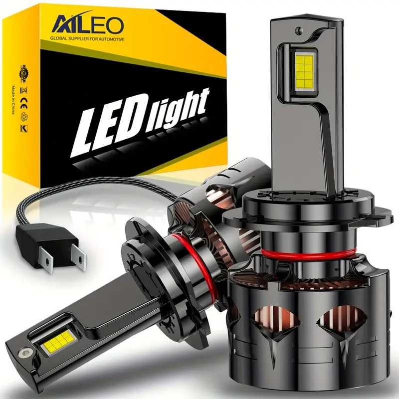 Момощни автомобилни LED крушки за основни фарове H4