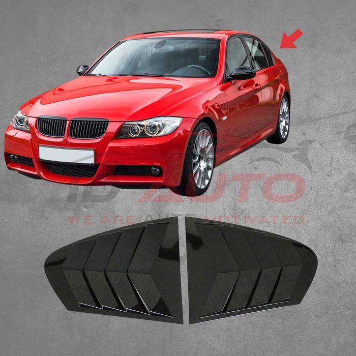 Добавки за задни странични стъкла BMW E90 – хриле, M-Style решетки