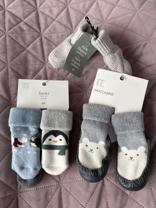 Botosei, moccasini si sosete h&m bebe