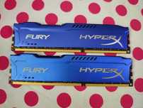 Kit Memorie Ram HyperX Fury Blue 16 GB (2 X 8 GB) 1866 Mhz.