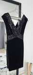 Rochie neagra de seara din catifea cu paiete. Marime M. Nu a fost purt